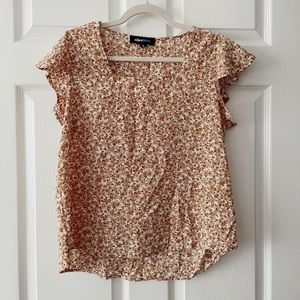 Aliceblue | Square Neck Yellow Floral Blouse | Size M